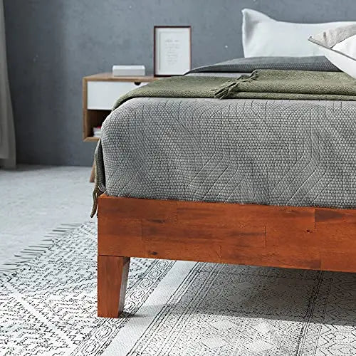 ZINUS Wen Deluxe Wood Platform Bed Frame - Cherry Zinus