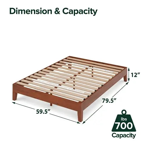 ZINUS Wen Deluxe Wood Platform Bed Frame - Cherry Zinus