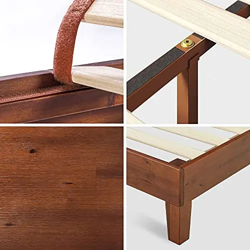 ZINUS Wen Deluxe Wood Platform Bed Frame - Cherry Zinus