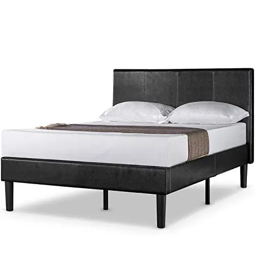 Zinus Gerard Faux Leather Upholstered Platform Bed Frame - Black Zinus