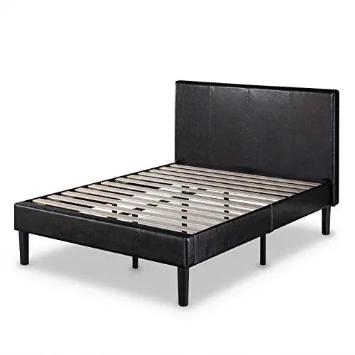 Zinus Gerard Faux Leather Upholstered Platform Bed Frame - Black Zinus