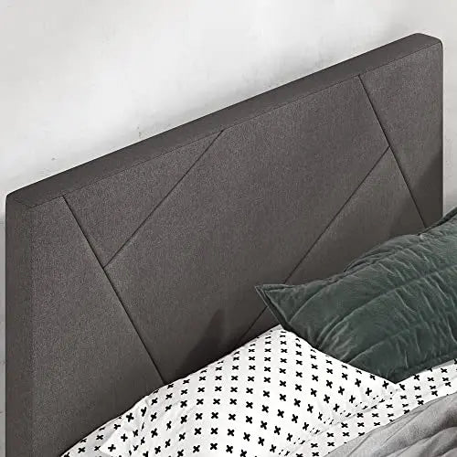 Zinus Judy Upholstered Platform Bed Frame Grey M dern Space