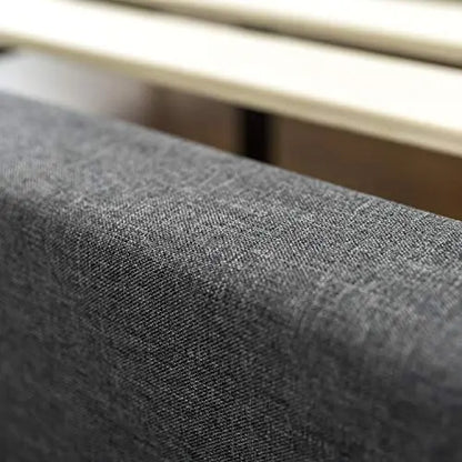 Zinus Platform Bed Frame | Dachelle Modern Upholstered Bed - Dark Gray Zinus
