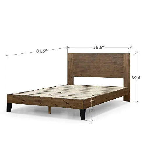 Zinus Tonja Wooden Modern Platform Bed - Brown Zinus