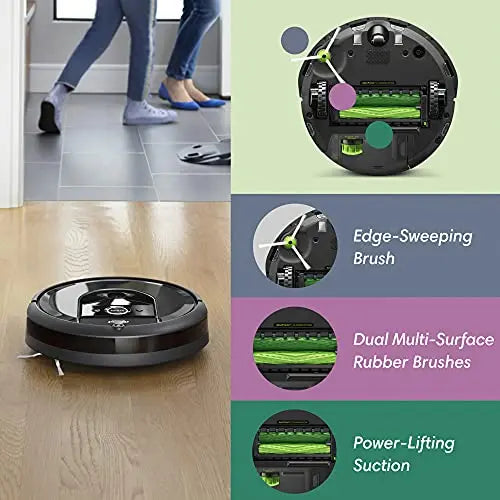 iRobot Roomba i7 (7150) Robot Vacuum - Wi-Fi Connected, Smart Mapping - Black iRobot